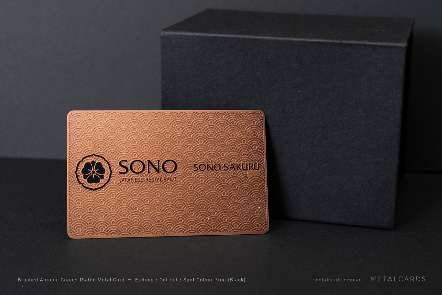 Brushed Antique Copper Metal Card