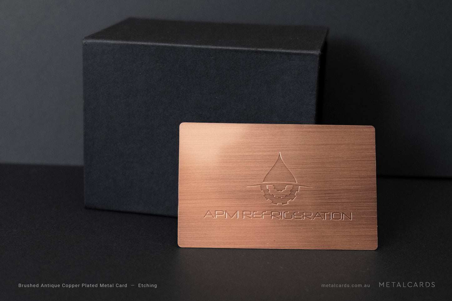 Brushed Antique Copper Metal Card