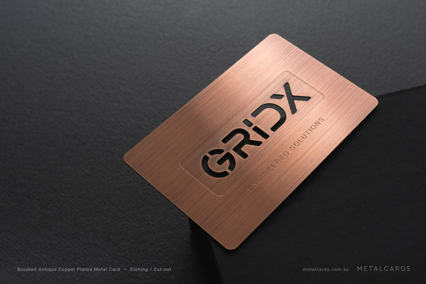 Brushed Antique Copper Metal Card