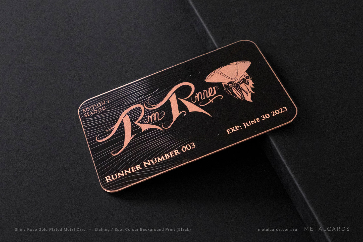 Rose Gold Metal Card