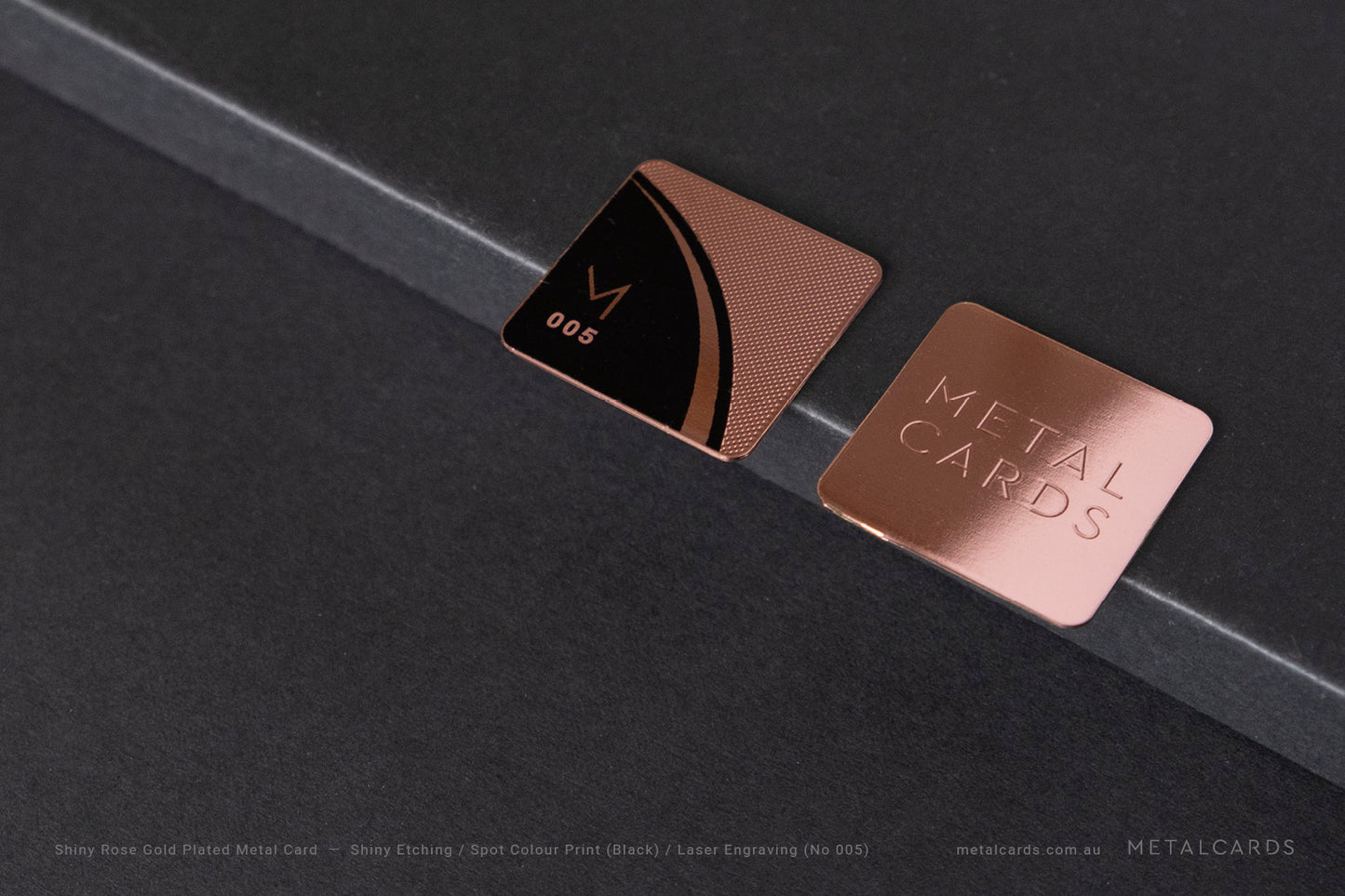 Rose Gold Metal Card