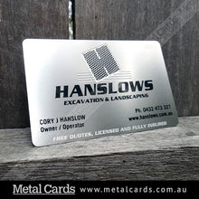 Load image into Gallery viewer, Satin Stainless Steel Metal Card
