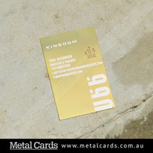 Load image into Gallery viewer, Mirror Gold Plated Metal Card

