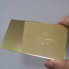 Load image into Gallery viewer, Brushed Gold Plated Metal Card

