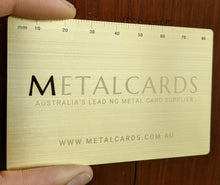 Load image into Gallery viewer, Brushed Gold Plated Metal Card

