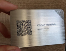 Load image into Gallery viewer, Brushed Stainless Steel Metal Card

