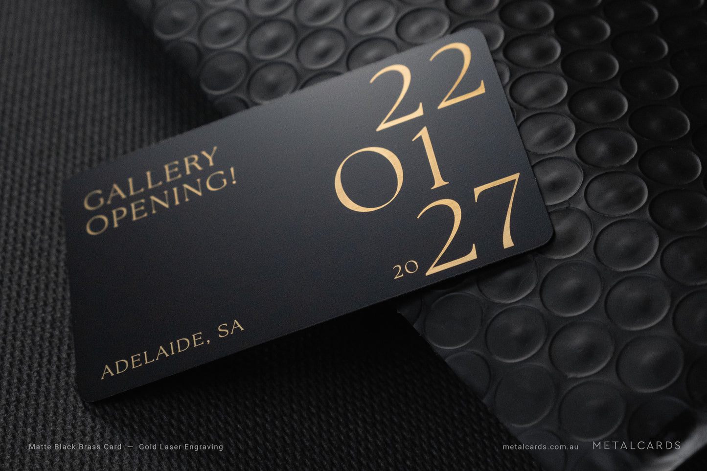 48h Quick Matte Black Brass Card