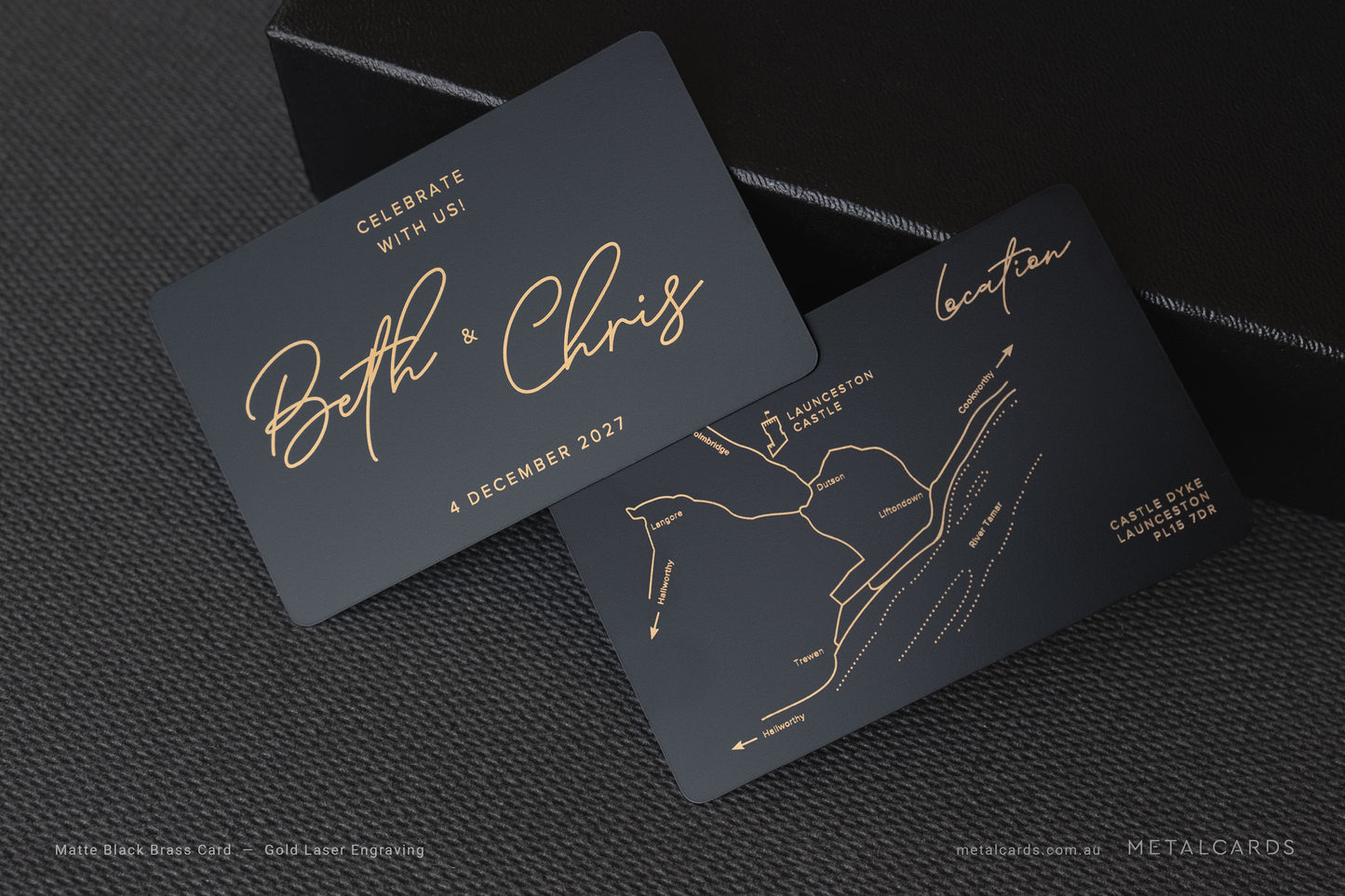 48h Quick Matte Black Brass Card