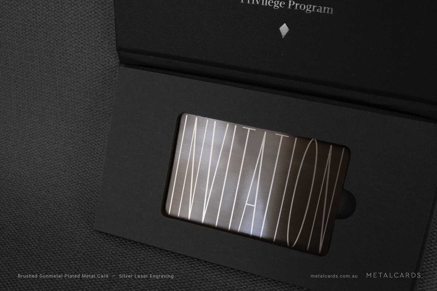 48h Quick Brushed Gunmetal Stainless Steel Card