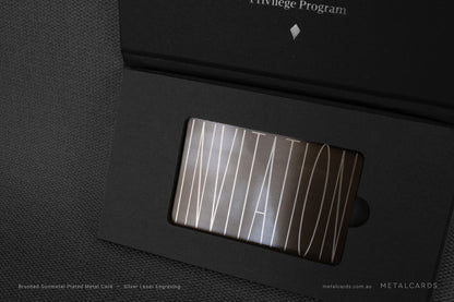 48h Quick Brushed Gunmetal Stainless Steel Card