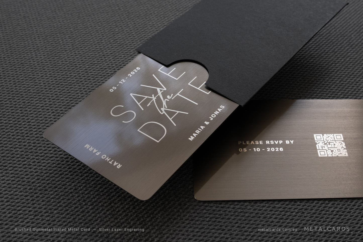 48h Quick Brushed Gunmetal Stainless Steel Card