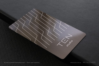 48h Quick Brushed Gunmetal Stainless Steel Card