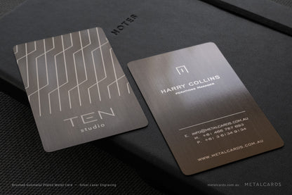48h Quick Brushed Gunmetal Stainless Steel Card