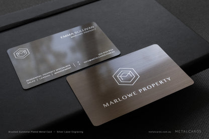 48h Quick Brushed Gunmetal Stainless Steel Card