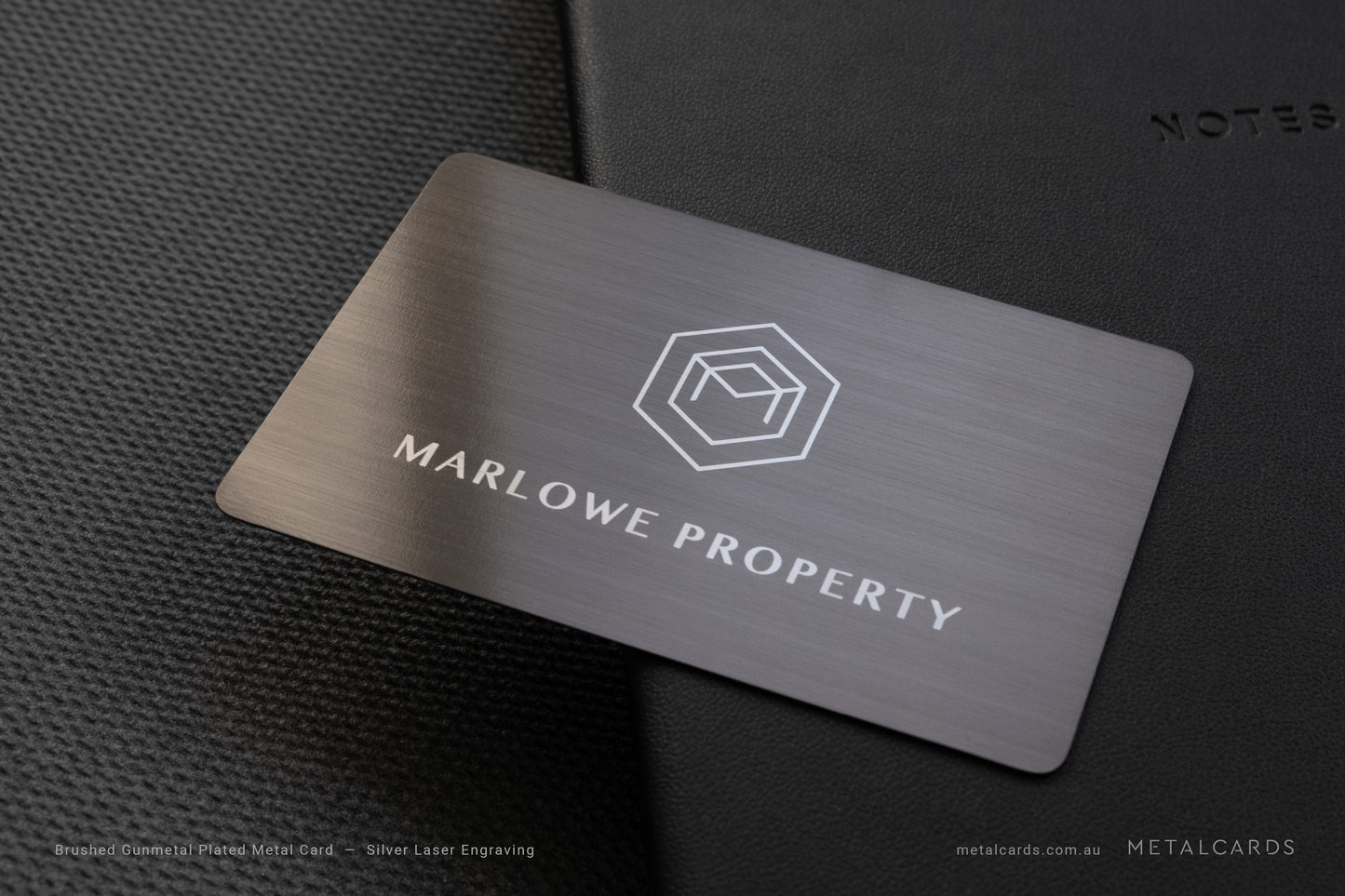 48h Quick Brushed Gunmetal Stainless Steel Card