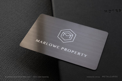 48h Quick Brushed Gunmetal Stainless Steel Card