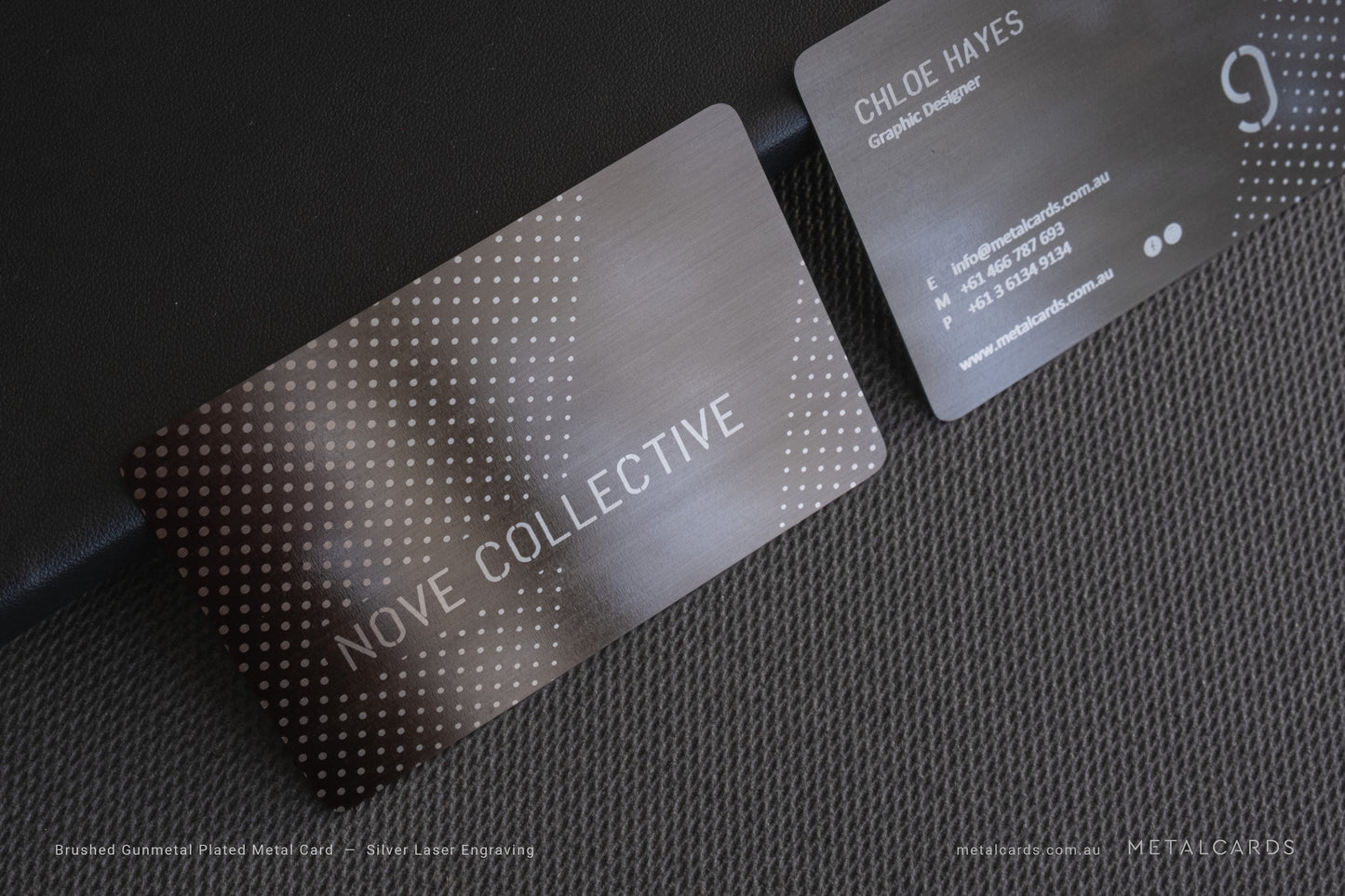 48h Quick Brushed Gunmetal Stainless Steel Card