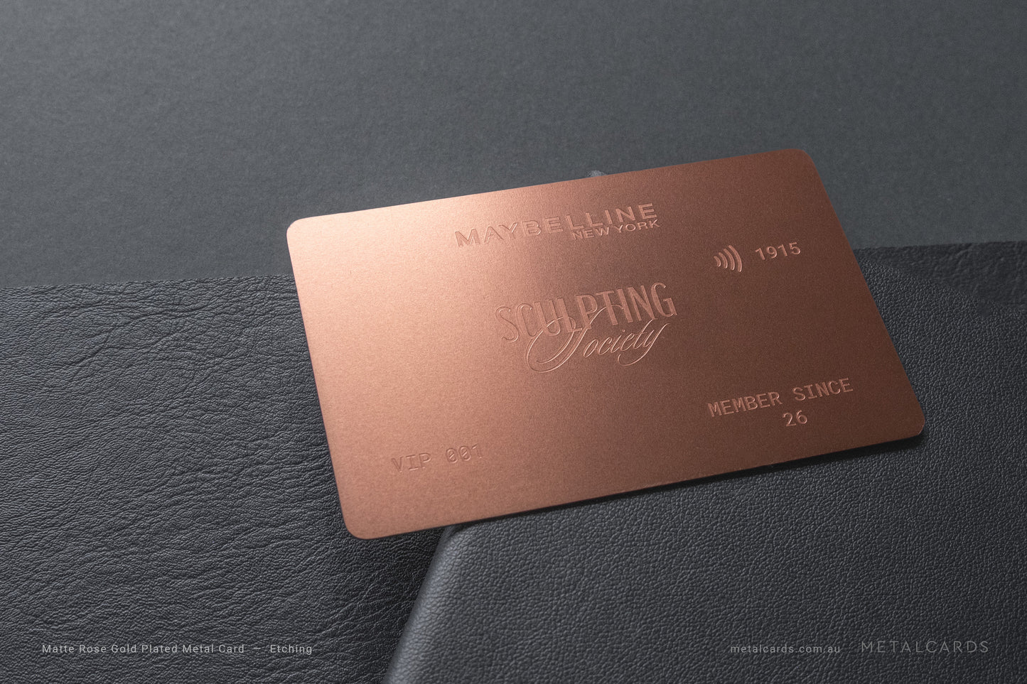 Rose Gold Metal Card