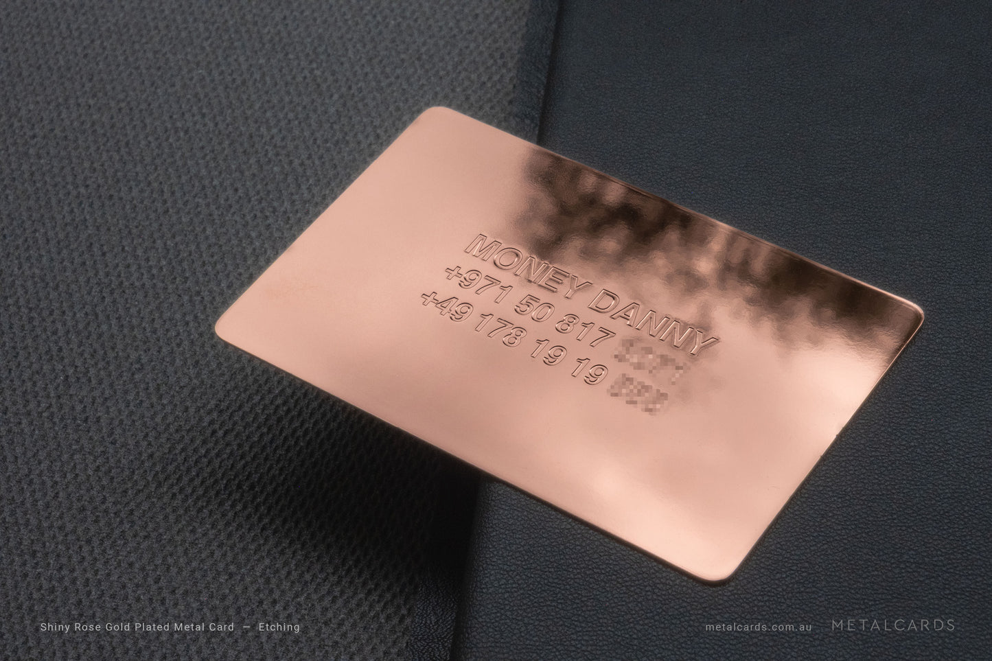 Rose Gold Metal Card