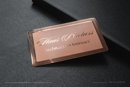 Rose Gold Metal Card