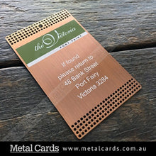 Load image into Gallery viewer, Brushed Antique Copper Metal Card
