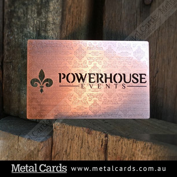 Brushed Antique Copper Metal Card